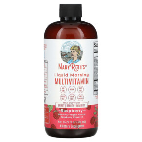 Thuốc bổ MaryRuth Organics Liquid Morning Multivitamin Raspberry 15.22 fl oz (450 ml) 850018471787