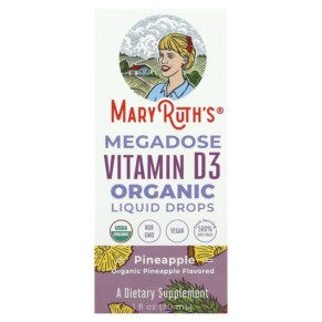 Thuốc bổ MaryRuth Organics Megadose Vitamin D3 Organic Liquid Drops Pineapple 1 fl oz (30 ml) 850036700630