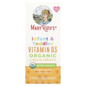 Thuốc bổ MaryRuth Organics Organic Infant & Toddler Vitamin D3 Liquid Drops 6 Months - 3 Years Unflavored 0.5 fl oz (15 ml) 850036700685