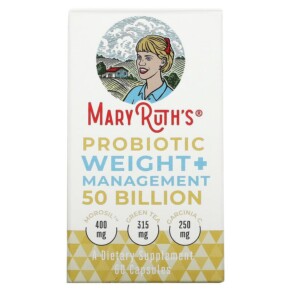 Thuốc bổ MaryRuth Organics Probiotic Weight+ Management 50 Billion 60 Capsules 856645008396