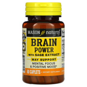 Thuốc bổ Mason Natural Brain Power with Sage Extract 60 Caplets 311845181459