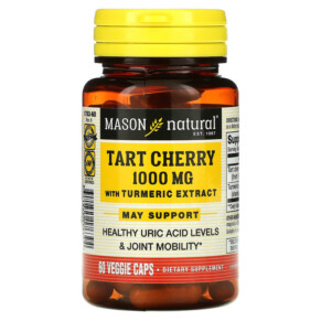 Thuốc bổ Mason Natural Tart Cherry with Turmeric Extract 1.000 mg 60 Veggie Caps 311845176394