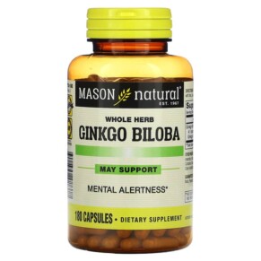 Thuốc bổ Mason Natural Whole Herb Ginkgo Biloba 180 Capsules 311845177377