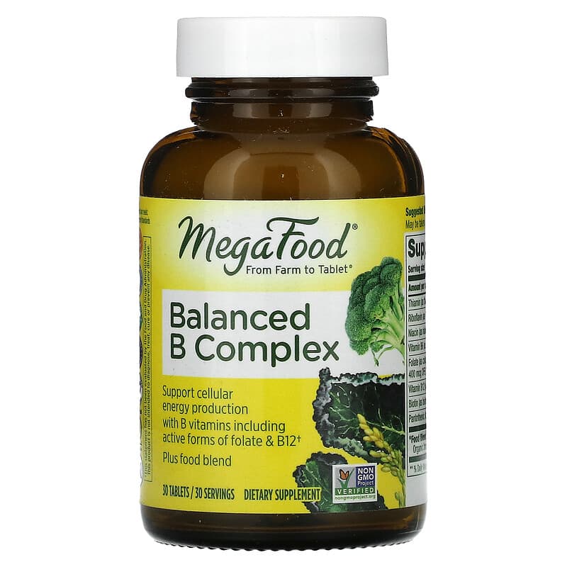 MegaFood Balanced B Complex 30 Tablets 6 Thực phẩm chức năng MegaFood Balanced B Complex 30 Tablets 051494101674