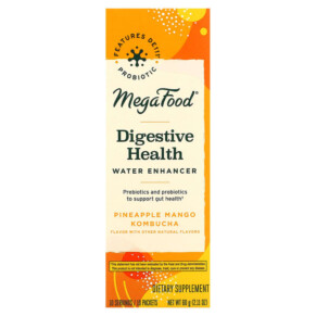 Thuốc bổ MegaFood Digestive Health Water Enhancer Pineapple Mango Kombucha 10 Packets 0.21 oz (6 g) Each 051494104781