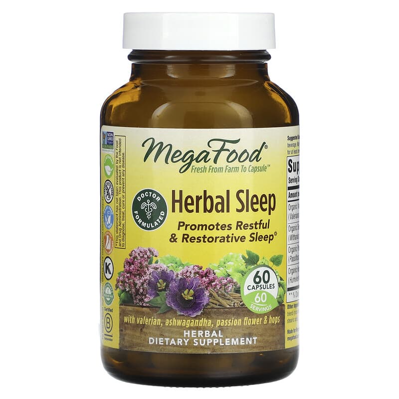 MegaFood Herbal Sleep 60 Capsules 6 Thực phẩm chức năng MegaFood Herbal Sleep 60 Capsules 051494104026
