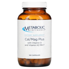 Thuốc bổ Metabolic Maintenance Cal/Mag Plus with Vitamin D and Vitamin K2 MK-7 180 Capsules 838287004097