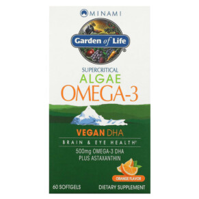 Thuốc bổ Minami Nutrition Algae Omega-3 Orange 60 Softgels 5425018610907