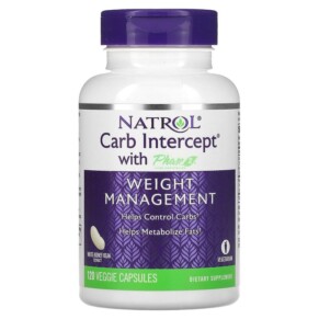 Thuốc bổ Natrol Carb Intercept with Phase 2 Carb Controller 120 Veggie Capsules 047469042912