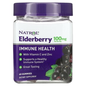 Thuốc bổ Natrol Elderberry Immune Health 50 mg 60 Gummies 047469077594