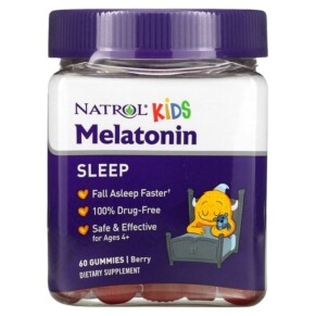 Thuốc bổ Natrol Kids Melatonin Ages 4+ Berry 60 Gummies 047469076924