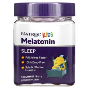 Thuốc bổ Natrol Kids Melatonin Ages 4+ Berry 90 Gummies 047469075309