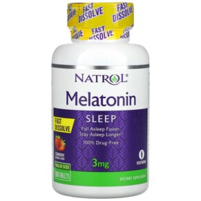 Thuốc bổ Natrol Melatonin Fast Dissolve Strawberry 3 mg 150 Tablets 047469072810