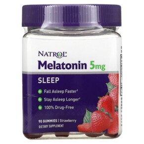 Thuốc bổ Natrol Melatonin Sleep Strawberry 5 mg 90 Gummies 047469073329