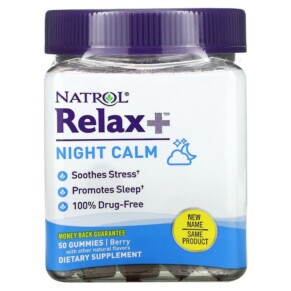 Thuốc bổ Natrol Relax + Night Calm Berry 50 Gummies 047469076849