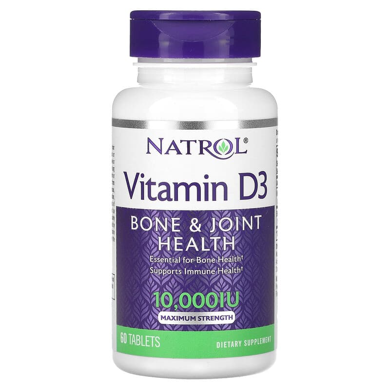 Natrol Vitamin D3 Bone & Joint Health Maximum Strength 10.000 IU 60 Tablets 6 Thực phẩm chức năng Natrol Vitamin D3 Bone & Joint Health Maximum Strength 10.000 IU 60 Tablets 047469060145