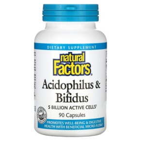 Thuốc bổ Natural Factors Acidophilus & Bifidus 5 Billion 90 Capsules 068958018003