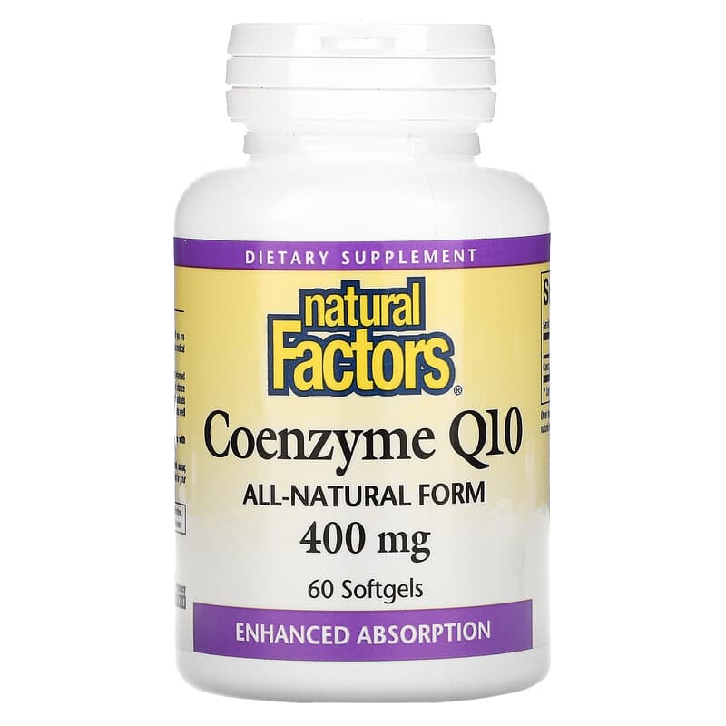 Natural Factors Coenzyme Q10 400 mg 60 Softgels 6 Thực phẩm chức năng Natural Factors Coenzyme Q10 400 mg 60 Softgels 068958207254