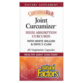 Thuốc bổ Natural Factors CurcuminRich Joint Curcumizer 60 Vegetarian Capsules 068958045542