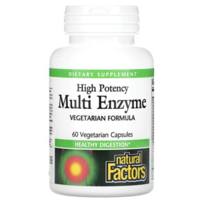 Thuốc bổ Natural Factors High Potency Multi Enzyme 60 Vegetarian Capsules 068958017457