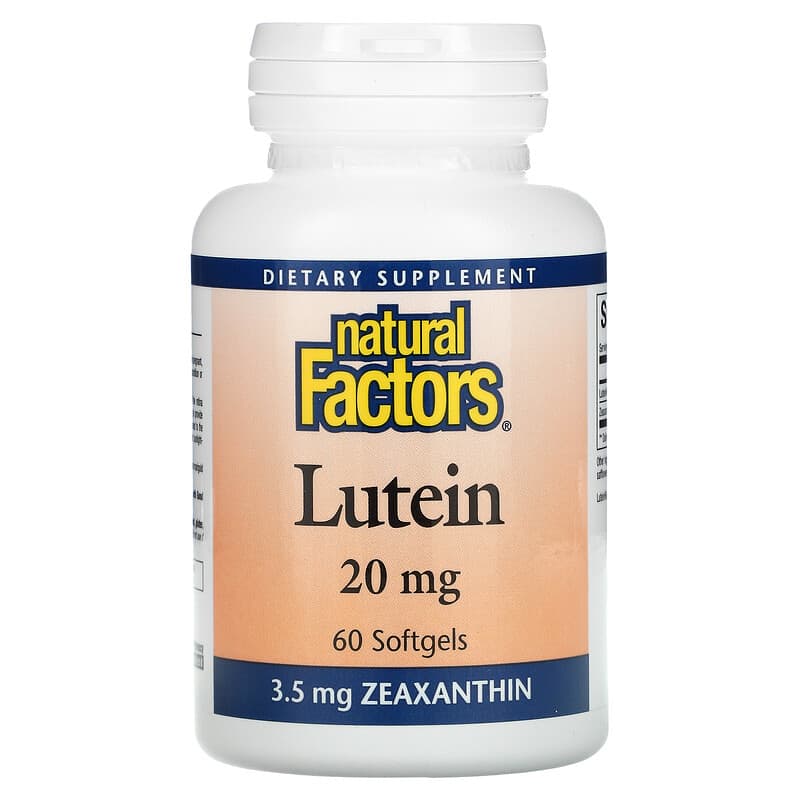 Natural Factors Lutein 20 mg 60 Softgels 6 Thực phẩm chức năng Natural Factors Lutein 20 mg 60 Softgels 068958010328