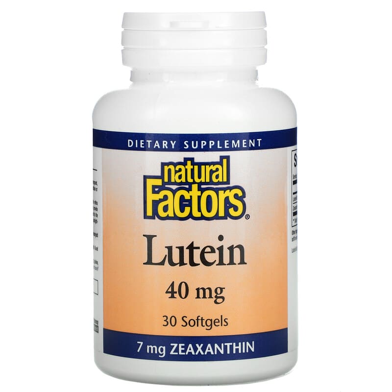 Natural Factors Lutein 40 mg 30 Softgels 6 Thực phẩm chức năng Natural Factors Lutein 40 mg 30 Softgels 068958010342