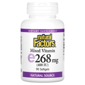 Thuốc bổ Natural Factors Mixed Vitamin E 268 mg (400 IU) 90 Softgels 068958014210