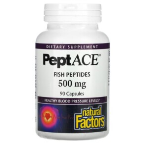 Thuốc bổ Natural Factors PeptACE Fish Peptides 500 mg 90 Capsules 068958020853