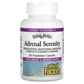 Thuốc bổ Natural Factors Stress-Relax Adrenal Serenity 60 Vegetarian Capsules 068958028347