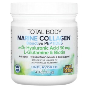 Thuốc bổ Natural Factors Total Body Marine Collagen Bioactive Peptides Unflavored 4.8 oz (135 g) 068958026299