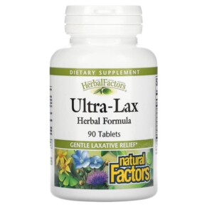Thuốc bổ Natural Factors Ultra-Lax Herbal Formula 90 Tablets 068958041100