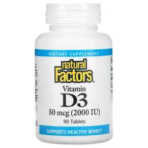 Thuốc bổ Natural Factors Vitamin D3 50 mcg (2.000 IU) 90 Tablets 068958010526