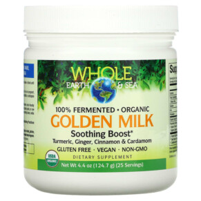 Thuốc bổ Natural Factors Whole Earth & Sea Golden Milk Soothing Boost 4.4 oz (124.7 g) 068958355535
