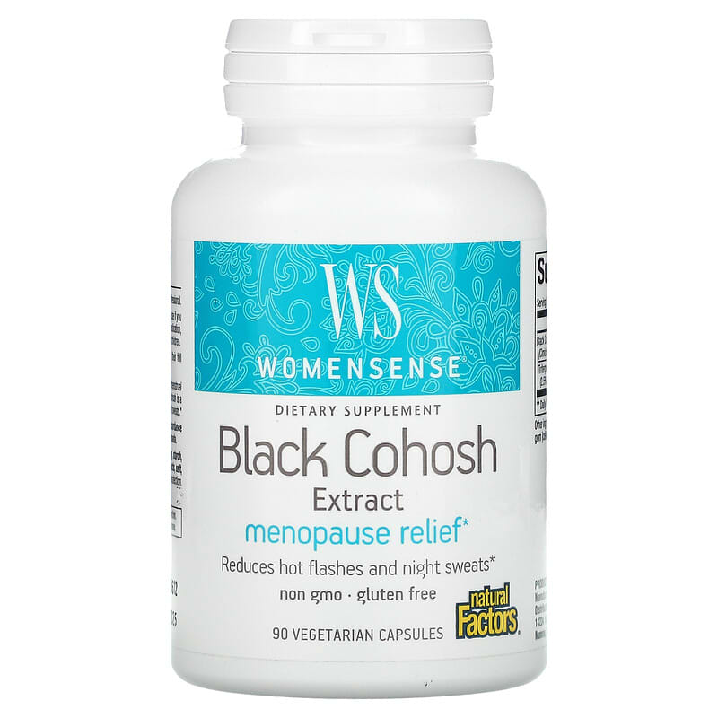 Natural Factors WomenSense Black Cohosh Extract Menopause Relief 90 Vegetarian Capsules 6 Thực phẩm chức năng Natural Factors WomenSense Black Cohosh Extract Menopause Relief 90 Vegetarian Capsules 068958049250