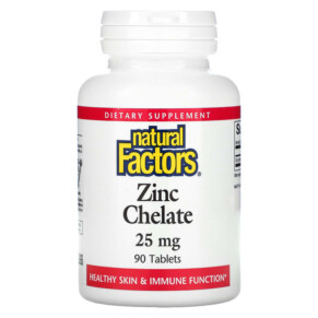 Thuốc bổ Natural Factors Zinc Chelate 25 mg 90 Tablets 068958016832