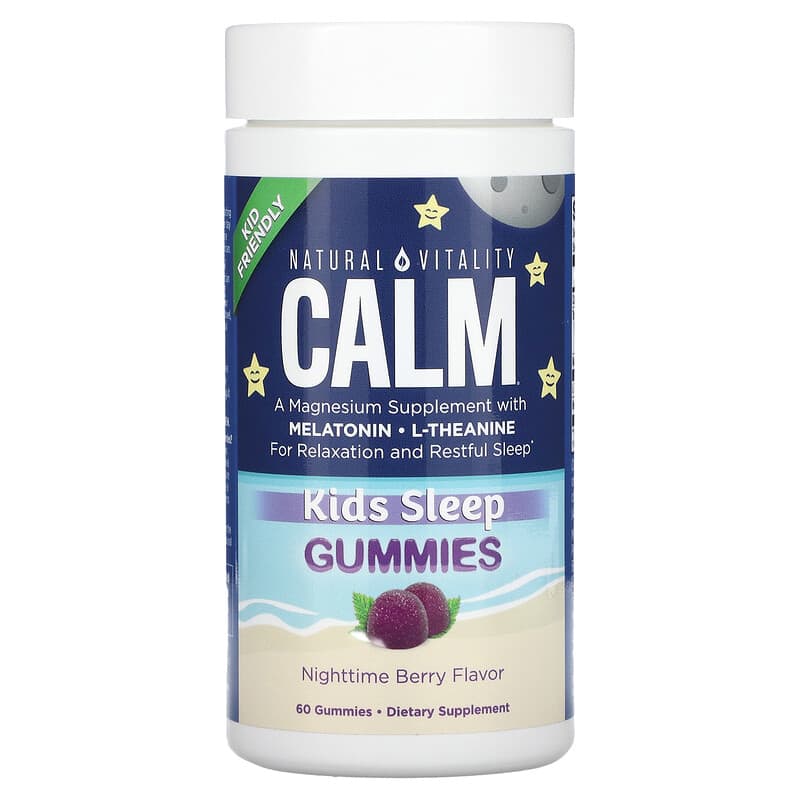 Natural Vitality CALM Kids Sleep Gummies Nighttime Berry 60 Gummies 6 Thực phẩm chức năng Natural Vitality CALM Kids Sleep Gummies Nighttime Berry 60 Gummies 183405043824