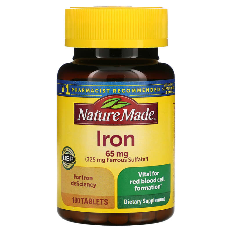 Nature Made Iron 65 mg 180 Tablets 6 Thực phẩm chức năng Nature Made Iron 65 mg 180 Tablets 031604026127