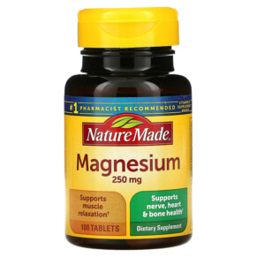 Thuốc bổ Nature Made Magnesium 250 mg 100 Tablets 031604012694