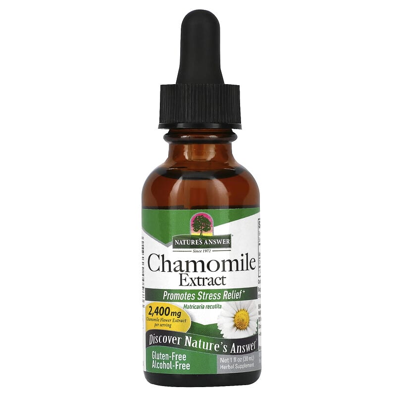 Nature's Answer Chamomile Extract Alcohol Free 1.200 mg 1 fl oz (30 ml) 6 Thực phẩm chức năng Nature's Answer Chamomile Extract Alcohol Free 1.200 mg 1 fl oz (30 ml) 083000005886