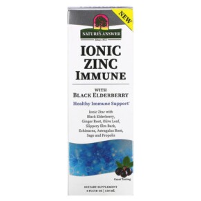 Thuốc bổ Nature's Answer Ionic Zinc Immune with Black Elderberry 4 fl oz (120 ml) 083000261169