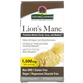 Thuốc bổ Nature's Answer Lion's Mane 500 mg 90 Vegetarian Capsules 083000161728