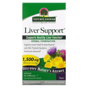 Thuốc bổ Nature's Answer Liver Support 500 mg 90 Vegetarian  Capsules 083000160899