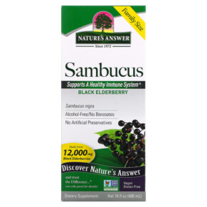 Thuốc bổ Nature's Answer Sambucus Black Elderberry 12.000 mg 16 fl oz (480 ml) 083000262203