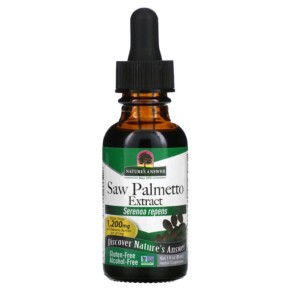Thuốc bổ Nature's Answer Saw Palmetto Extract Alcohol-Free 1.200 mg 1 fl oz (30 ml) 083000006685