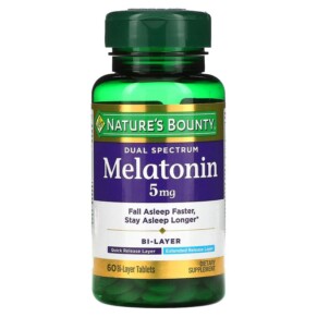 Thuốc bổ Nature's Bounty Dual Spectrum Melatonin 5 mg 60 Bi-Layer Tablets 074312530982