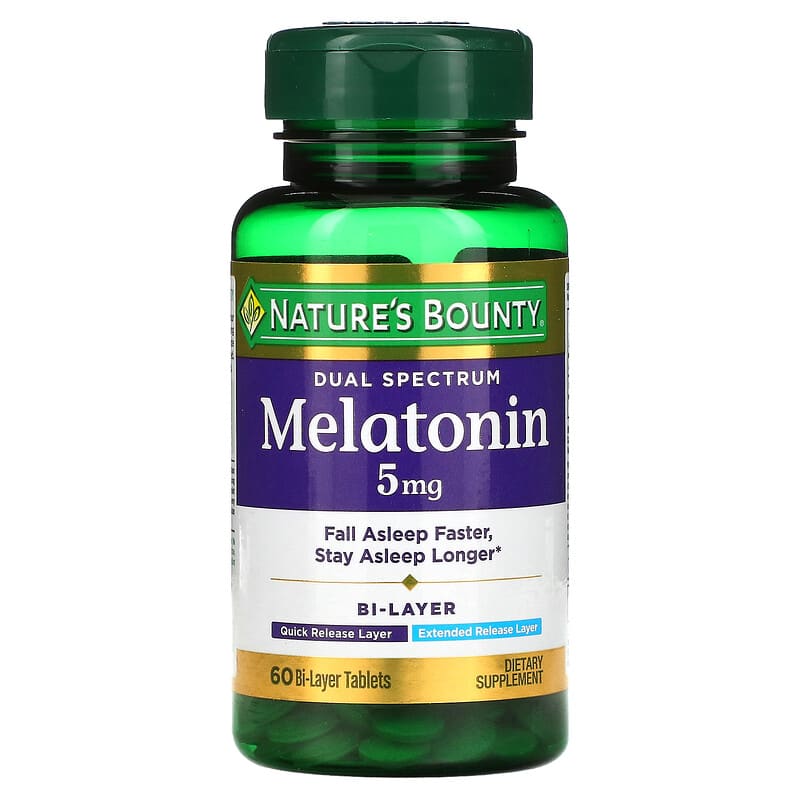 Nature's Bounty Dual Spectrum Melatonin 5 mg 60 Bi-Layer Tablets 6 Thực phẩm chức năng Nature's Bounty Dual Spectrum Melatonin 5 mg 60 Bi-Layer Tablets 074312530982