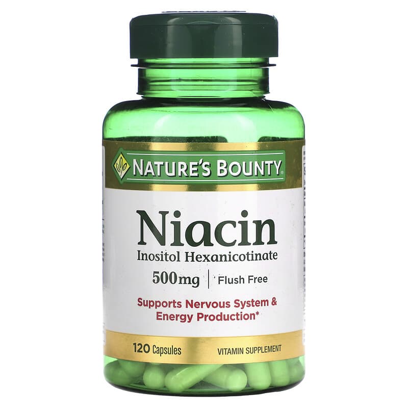 Nature's Bounty Flush Free Niacin 500 mg 120 Capsules 6 Thực phẩm chức năng Nature's Bounty Flush Free Niacin 500 mg 120 Capsules 074312019760