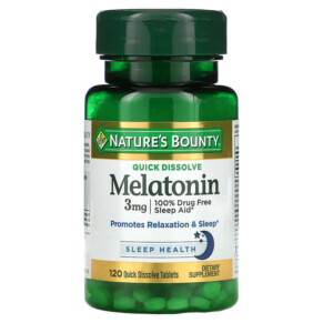 Thuốc bổ Nature's Bounty Melatonin Natural Cherry 3 mg 120 Quick Dissolve Tablets 074312079016