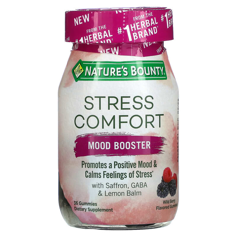 Nature's Bounty Stress Comfort Mood Booster Wild Berry 36 Gummies 6 Thực phẩm chức năng Nature's Bounty Stress Comfort Mood Booster Wild Berry 36 Gummies 074312006845