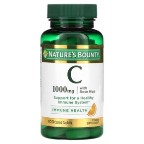 Thuốc bổ Nature's Bounty Vitamin C with Rose Hips 1.000 mg 100 Coated Caplets 074312006906